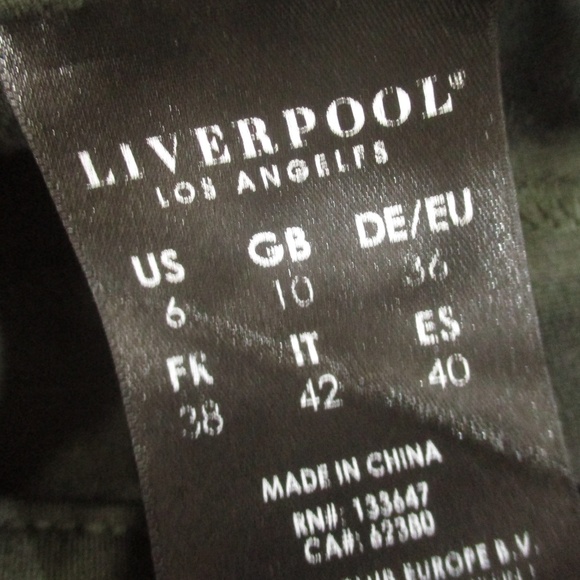 Liverpool Pants Women's 6 Peat Green‎ Madonna Skinny Legging Stretch Trousers - Picture 7 of 9